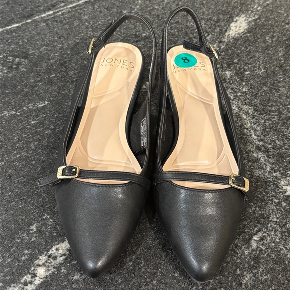 Jones NewYork black  Slingback Flats, 8M - Picture 1 of 7